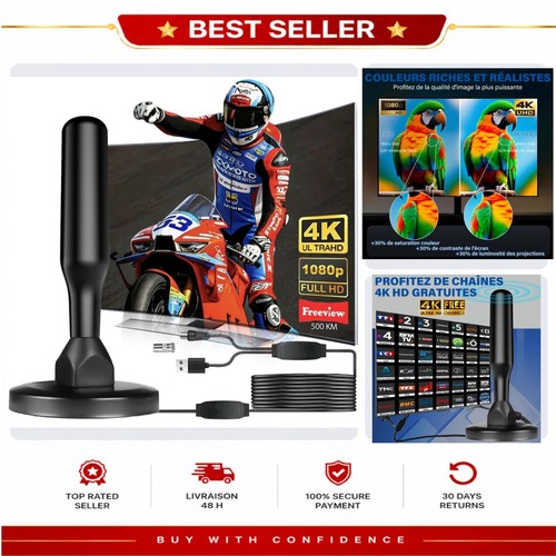 Antenne intérieure tnt hd - tv,