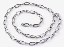 CHAINE COLLIER BIJOU HOMME ADO ACIER DE LUXE STYLE ARGENT NEUF NEUVE 206