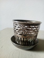 Porte-flacon ou Photophore argenté ancien pour petit bouteille huile décorative