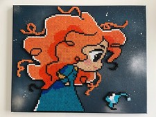 PIXEL ART / PERLES A REPASSER TABLEAU PRINCESSE DISNEY REBELLE & LE PETIT ESPRIT