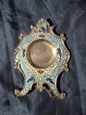 Porte montre fin XIX. Bronze, émaux cloisonnés style Napoléon III vers 1880