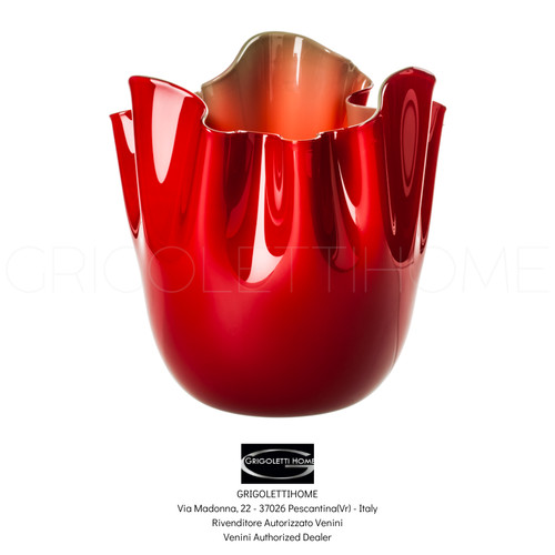 Venini vase fazzoletto rouge - -,