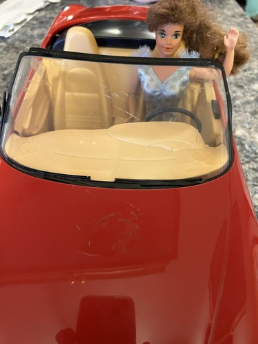 1998 barbie red porsche - barbie,