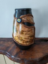 Vase noir en terre cuite style