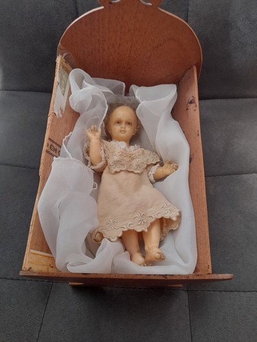 Ancienne poupee cire enfant - cire,