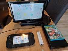 Console Nintendo Wii U Noire + 1 Manette Wii + Mario Kart 8