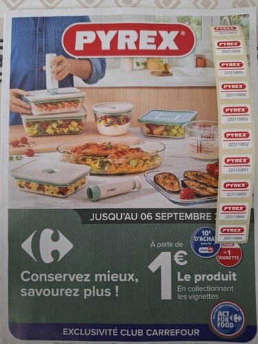 200 vignettes pyrex carrefour - 200,