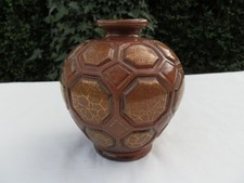 VASE PERIODE ART DECO EN GRES DE MOUGIN NANCY MODELE ALVEOLES