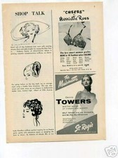 Connie Towers Singer Milt Shaw Jazz 1940's Original Ad