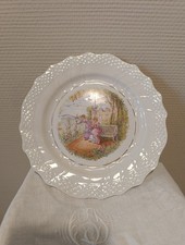 -ASSIETTE A DESSERT CERAMIQUE SAINT AMAND HAMAGE ANCIENNE MOIS de MAI XXe  D