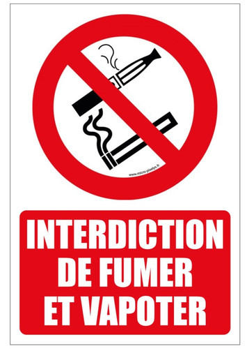 Panneau pvc 3mm interdiction - panneau,