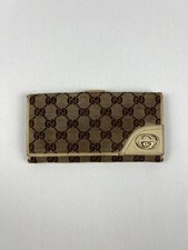 Portefeuille Gucci beige GG en