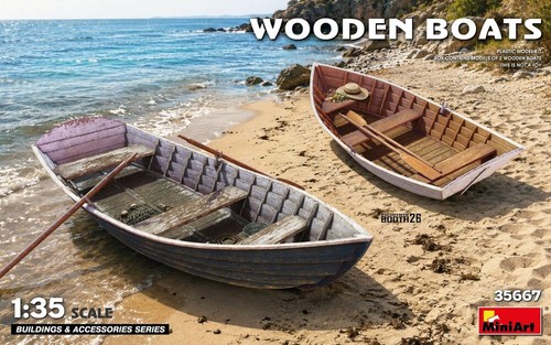 Miniart barques bois 1 - barques,