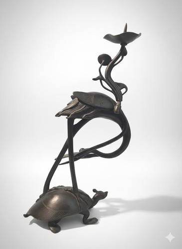 Bougeoir lampe bronze - bougeoir,