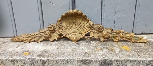 Fronton ancien bronze - ancien, doré