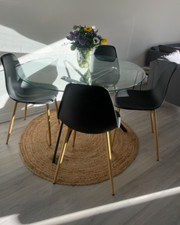 Neuf! 4 chaises « Ester » noires style scandinave 