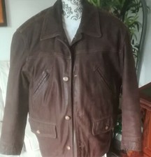 Veste 3/4 parka  REDSKINS homme cuir Nubuck luxe T  50 52  L  comme neuf