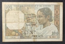 Madagascar et Comores billet 100 Francs 1950 Pick-46