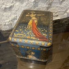 Grande Boite ancienne tole lithographiée Orientaliste art deco