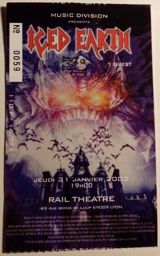 Iced earth ticket billet - ticket,
