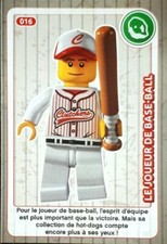 Crée Ton Monde Carte Lego 2018 Auchan N°16 Le Joueur De Base-Ball