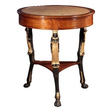 Guéridon Ancien Merisier Royaume des Deux-Siciles XIXe Siècle 