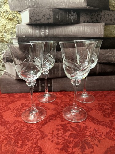 Verres anciens cristal j - 4, j.g