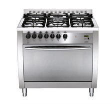 Lofra Courbe CG96GV/C Cuisine Inox 90X60 CM 5 Feux Four À Gaz Multifonction