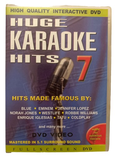 Huge karaoke hits dvd - karaoke, 7