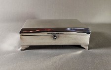 Coffret à Bijoux, Argent & Acajou, Travail Anglais Fin du XIXe, Début XXe Siècle