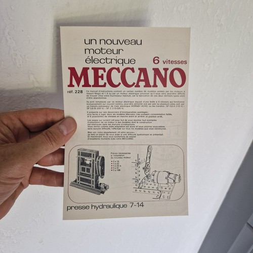 Meccano notice moteur - notice,