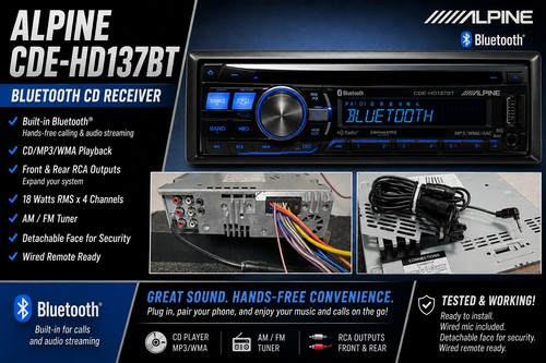 Alpine cde hd137bt bluetooth - alpine,