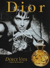 Publicité papier Parfum. Perfume ad Dolce Vita de Dior 1997 France 