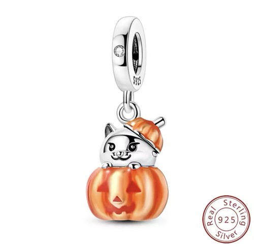 Perle charm citrouille - charm,