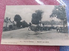 Carte Postale Auxi Le Château  Rare Marche Au Porc