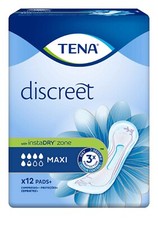 SERVIETTES HYGIENIQUES  TENA DISCREET MAXI JOUR - PAQUET DE 12