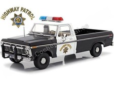 1975 Ford F-100 California Highway Patrol Negro-Blanco 1:18 Greenlight 13550