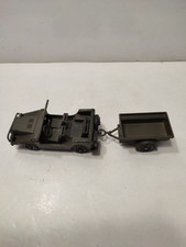 SOLIDO MILITAIRE n°212+213 - JEEP MERCEDES AUTO UNION+REMORQUE 1/43 PARFAIT ETAT