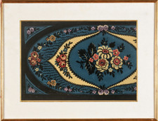 GOUACHE PROJET DE DECORATEUR TAPIS EPOQUE ART DECO 1930 (75)
