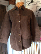 VESTE CHEMISE DAIM BRUN ./ T 38/40   (/A/G)