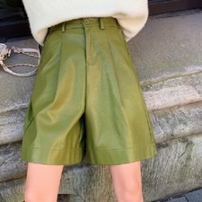 Femme Simili Cuir Short Jambe