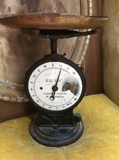 Ancienne Balance En Fonte Cadran Émaillé De Commerce