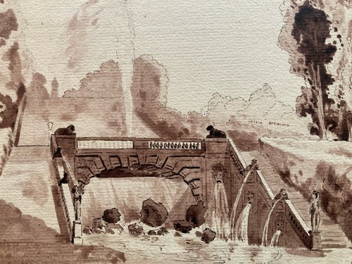Dessin encre lavis xviiie - lavis,