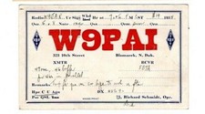 1934 Radio QSL postcard
