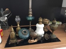 LAMPES A PETROLE ANCIENNES Et Réservoirs Lampes Pigeon Et Pièces En L’état Le Lo