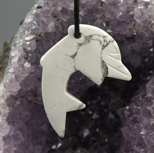 Pendentif magnesite delphin - pendentif,