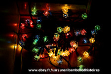 Guirlande Électrique Noël lumineuse 50 lampes clignotante vintage