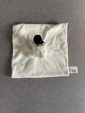 Doudou Ours Blanc Bonnet Noir Semi Plat TEXTURA