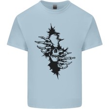 A Crâne From A Déchiré Chemise Gothique Goth Biker Enfants