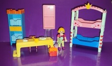 Playmobil Chambre d'enfants - Fillette - Bureau - Meubles - Lits superposés...